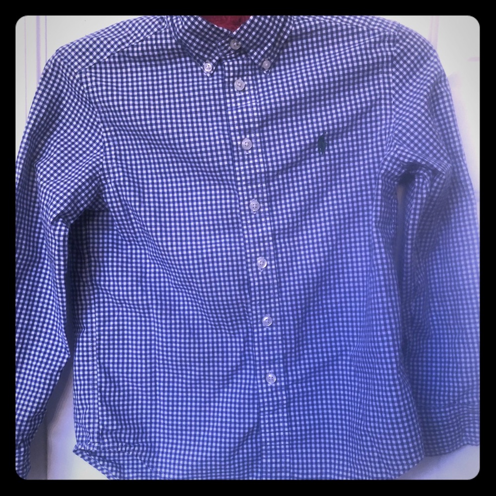 Boys size 8 Ralph Lauren Blue button up
